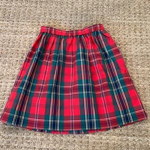 NWT Girls J Crew holiday skirt red plaid 10